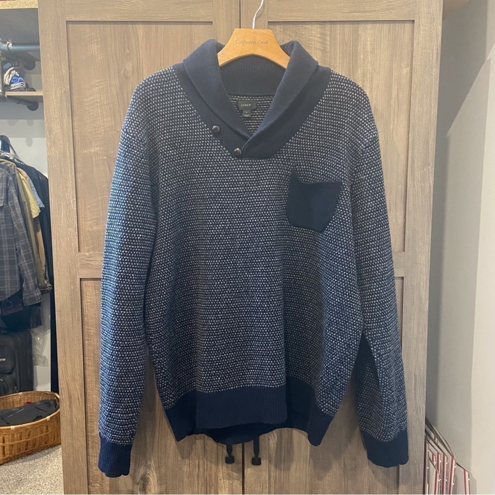 J Crew Cowl Neck Knit Lambswool Sweater large